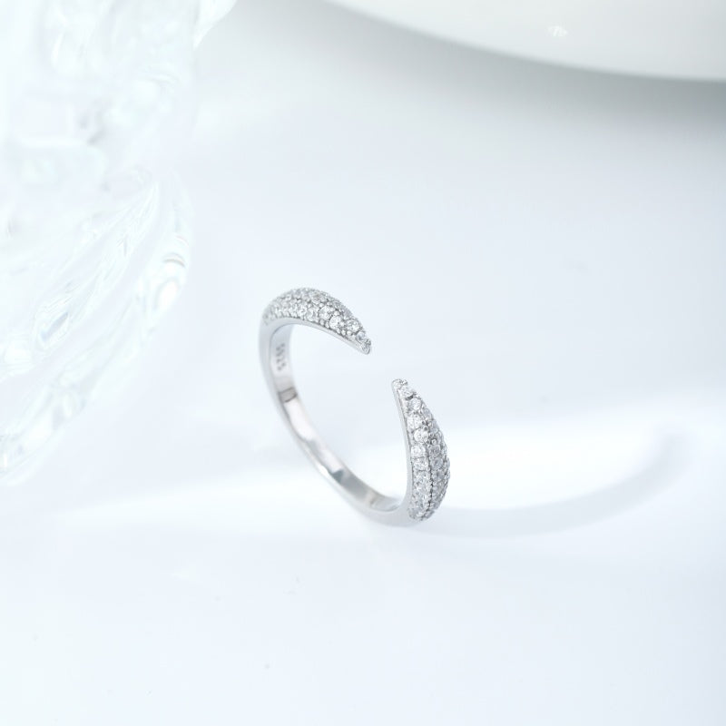 [G74]S925 Sterling Silver Minimalist Daily Wear Cubic zircon band