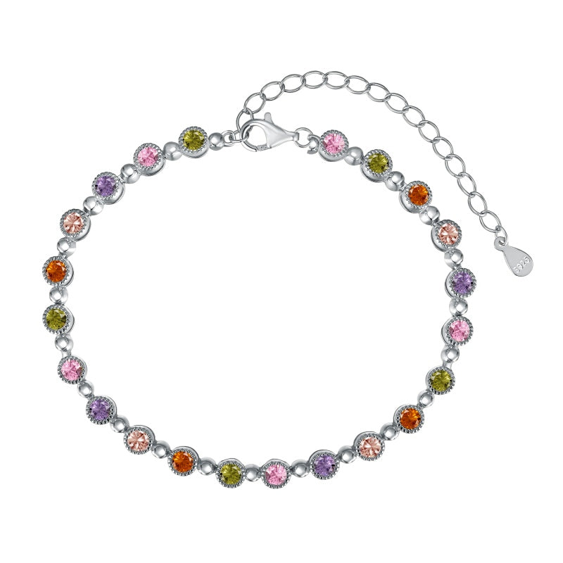 [G107]S925 Classic Adjustable Cubic Zirconia Bracelet