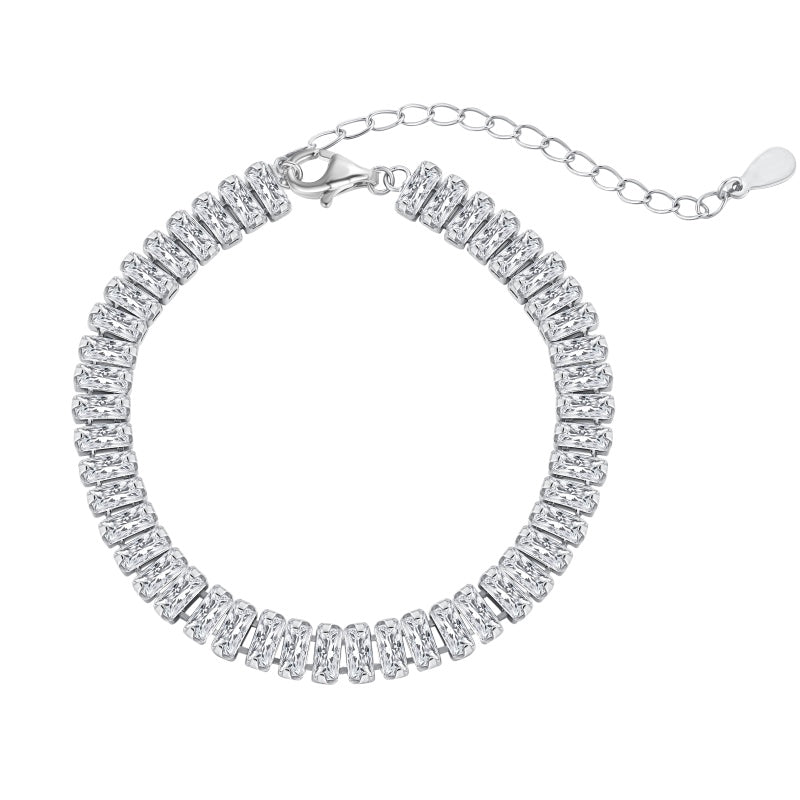 [G107]S925 Classic Adjustable Cubic Zirconia Bracelet