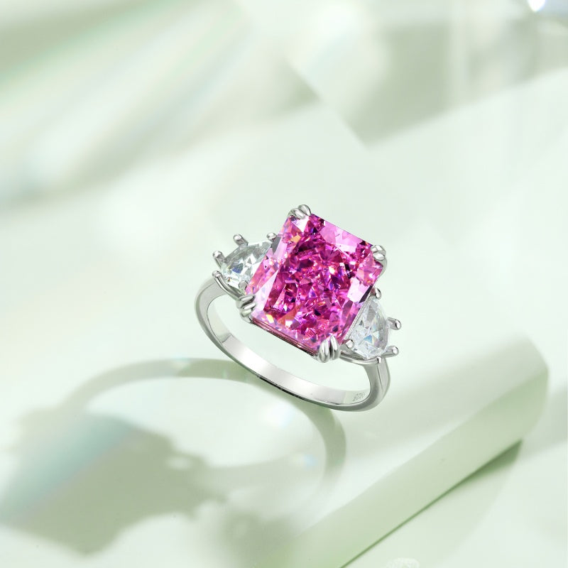 [G16]S925 Sterling Silver 8A High Quality Cubic Zirconia Ring