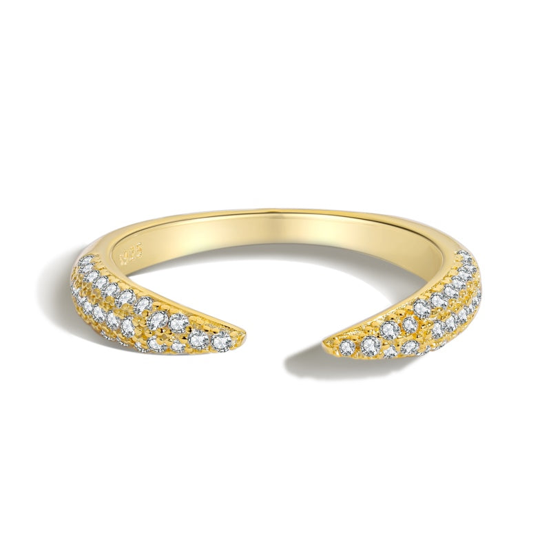 [G74]S925 Sterling Silver Minimalist Daily Wear Cubic zircon band