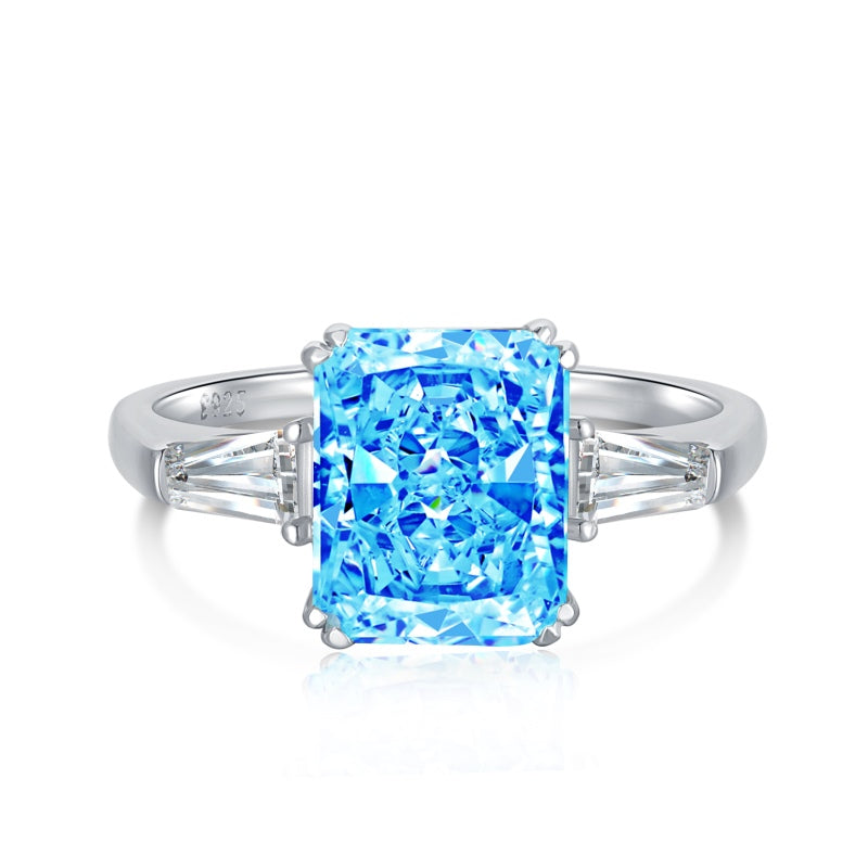 [G12]S925 Sterling Silver 8A  High Quality Cubic Zirconia Ring