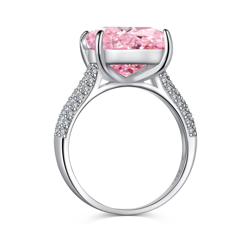 [G32]S925 Sterling Silver Princess Cut 8A Super Sparkle Cubic Zirconia Ring