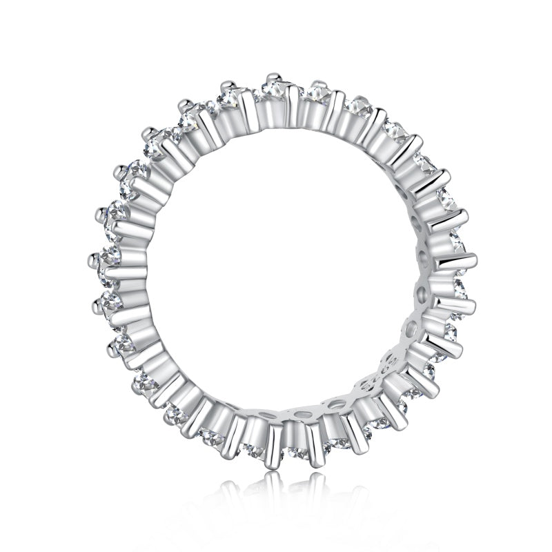 [G81]S925 Sterling Silver High-carbon diamond ring band