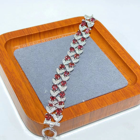 [KESAI]#CB-01  Magnesium-Aluminum Garnet(pyrope) Bracelet