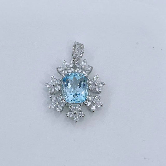 [KESAI]#CB-56 Topaz - Swiss Blue  Pendant