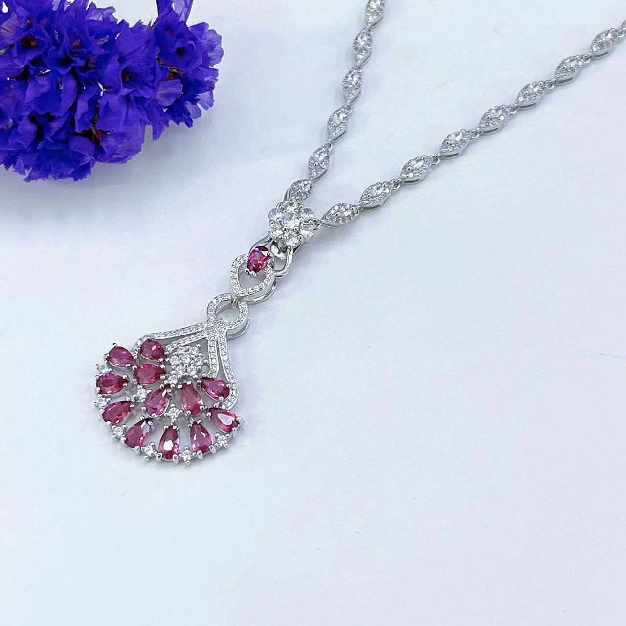 [KESAI]#CB-55 Garnet Pendant(Magnesia-alumina  garnet)pyrope