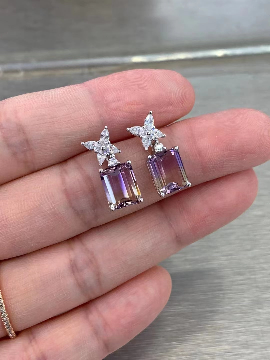 [KESAI]#CB-92 Ametrine Earrings