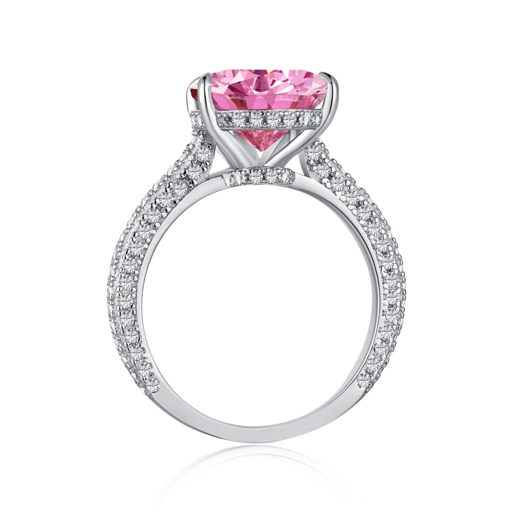 [G46]S925 Sterling Silver Classic Oversized Teardrop Cubic Zircon Ring