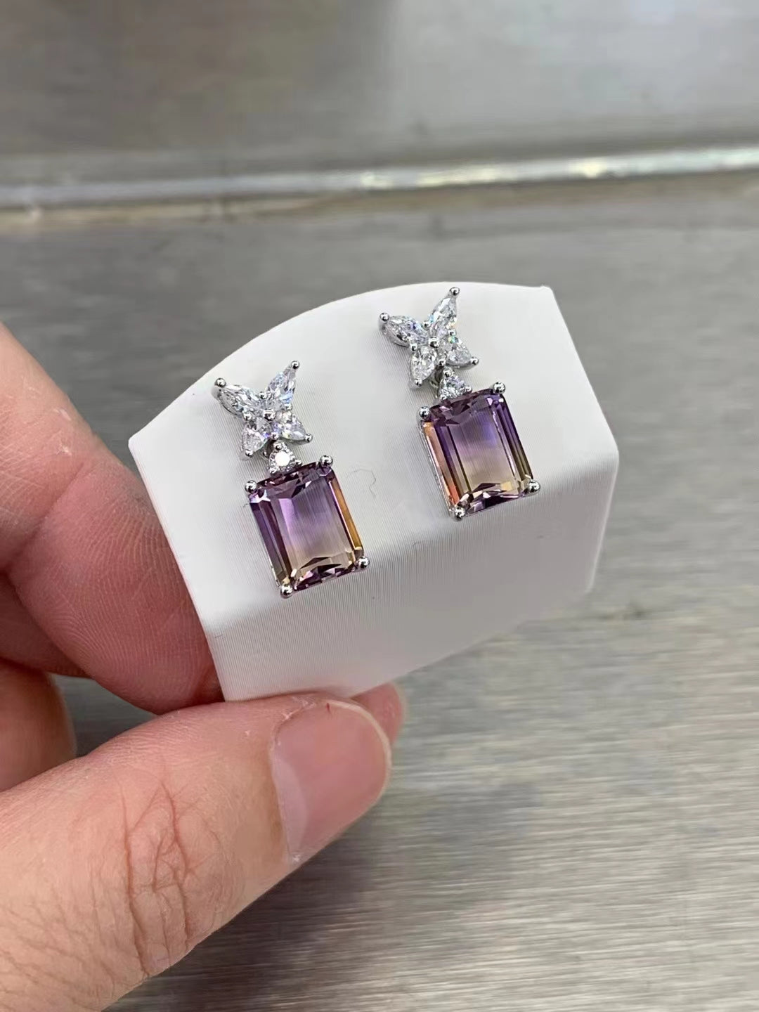 [KESAI]#CB-92 Ametrine Earrings