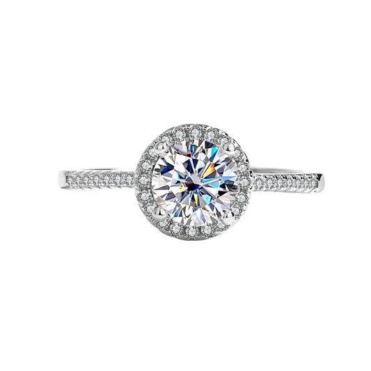 [B002]The Classic Round Wrap Moissanite Ring