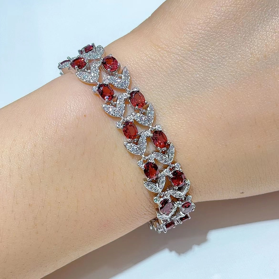 [KESAI]#CB-01  Magnesium-Aluminum Garnet(pyrope) Bracelet
