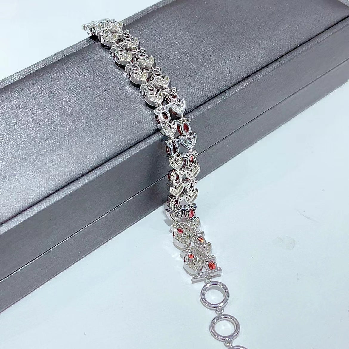 [KESAI]#CB-01  Magnesium-Aluminum Garnet(pyrope) Bracelet