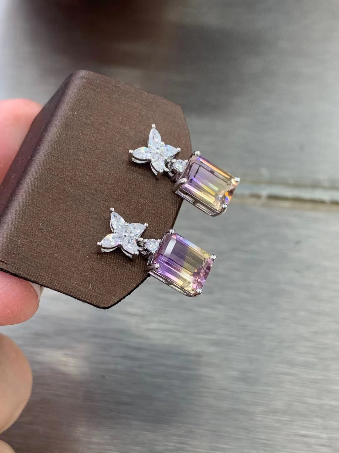[KESAI]#CB-92 Ametrine Earrings