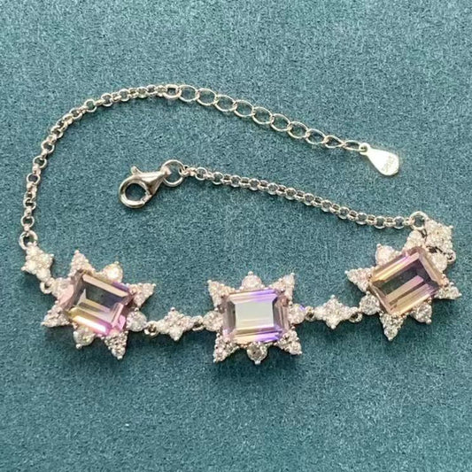 [KESAI]#CB-11 Lucky Three Ametrine bracelet