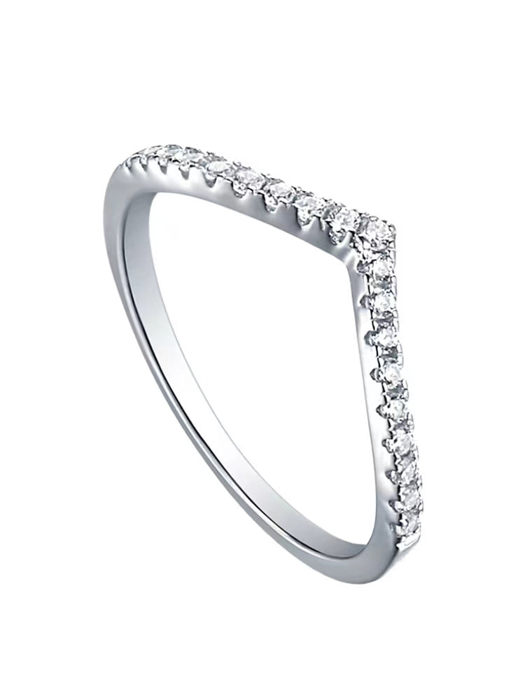 [A01] S925 Sterling Silver Moissanite Ring Band Matching