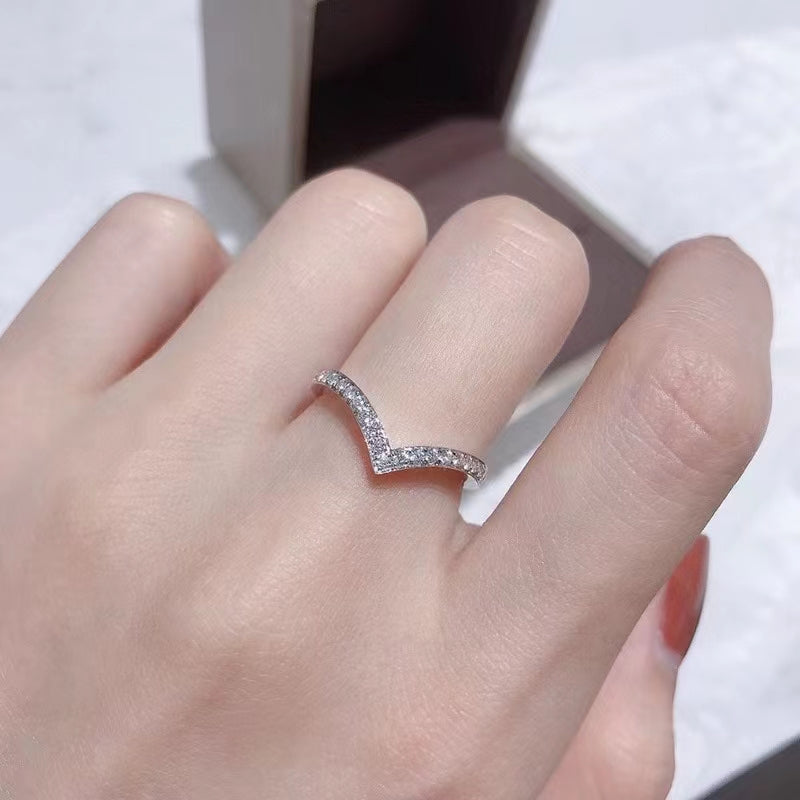 [A01] S925 Sterling Silver Moissanite Ring Band Matching