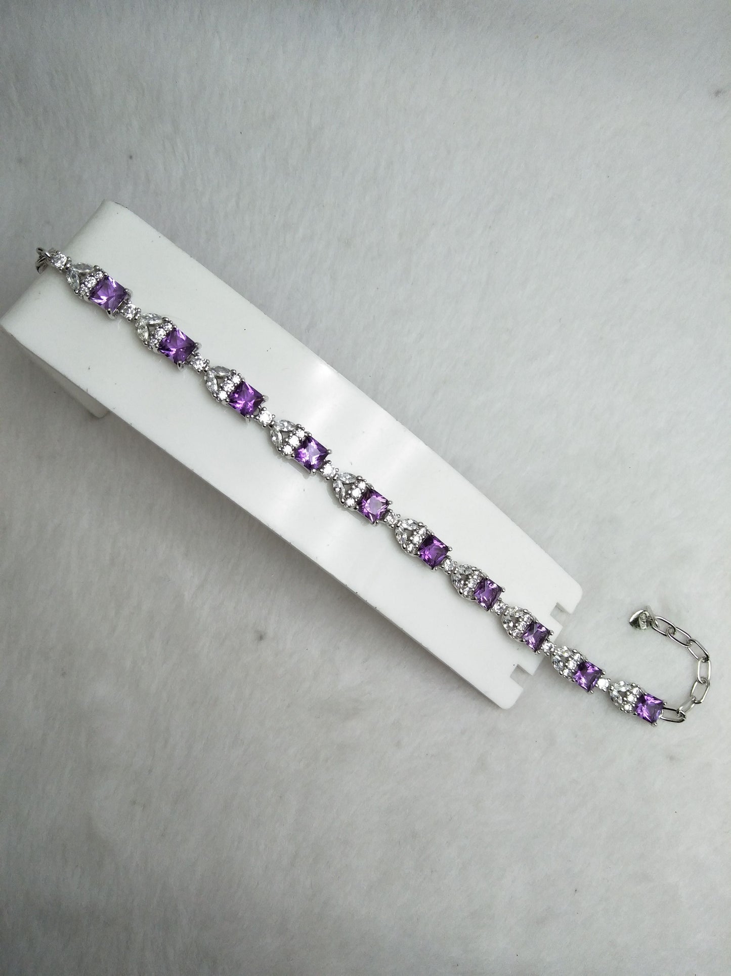 [KESAI]#CB-05 Princess Cut-Crystal Bracelets