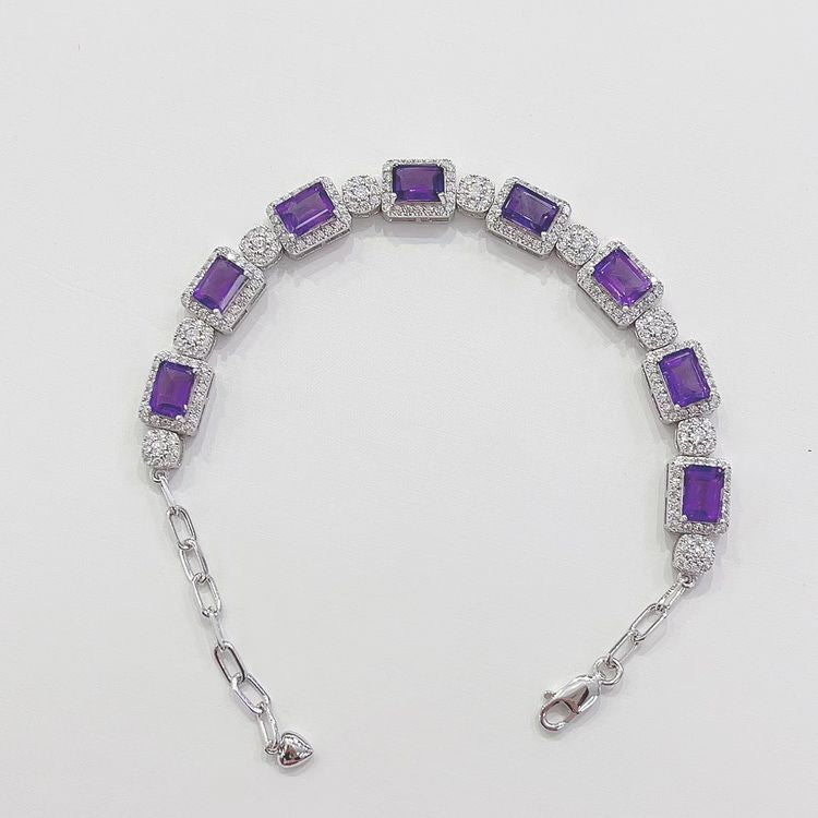 [KESAI]#CB-06 Square parcel - square stone-Crystal Bracelets