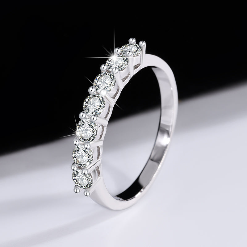 [A01] S925 Sterling Silver Moissanite Ring Band Matching